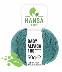 100% Baby Alpakawolle alpacare Blau-grün 50g