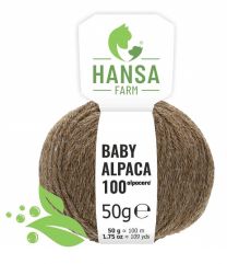 100% Baby Alpakawolle alpacare Braun 50g