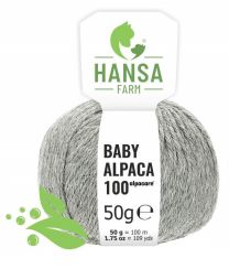 100% Baby Alpakawolle alpacare Hellgrau 50g