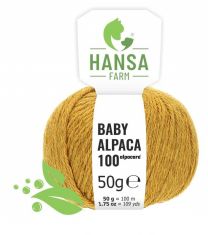100% Baby Alpakawolle alpacare Senfgelb 50g