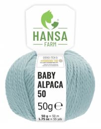 100% Baby Alpakawolle Bulky Eisblau 50g