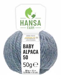 100% Baby Alpakawolle Bulky Grau-grün 50g
