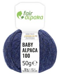 100% Baby Alpakawolle Dunkelblau heather 50g