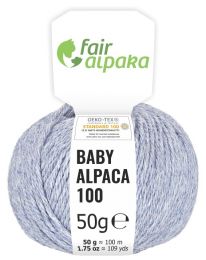 100% Baby Alpakawolle Gletscher heather 50g