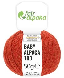 100% Baby Alpakawolle Orange heather 50g