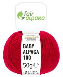 100% Baby Alpakawolle Rot 50g