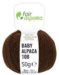 100% Baby Alpakawolle Schoko Naturfarbe 50g