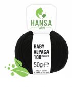 100% Baby Alpakawolle alpacare Schwarz 50g